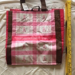 Giant Breast Cancer awareness plastic bag